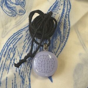 Purple Cactus Pendant Necklace